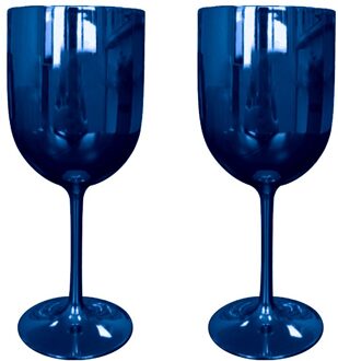 2 Wijn Champagne Bril, Dubbele Cocktail Bril, Champagne Bril, Champagne Plastic Glazen Blauw