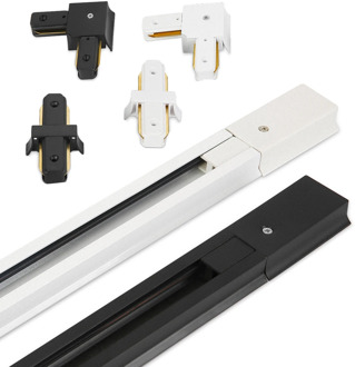 2-Wire 0.5 meter Thick Aluminum Track Rail LED Track light rail with connectors Universal rails track lighting fixtures