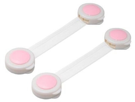 2 x Babysafe UNIVERSAL Adhesive Kastdeur Kast Koelkast Lade Baby Kind Kid Slot Veiligheid Roze/Blauw