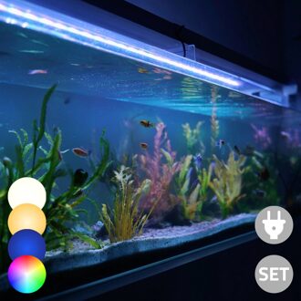 2 x enkele kleur ledstrip 10 t/m 50 cm - compleet