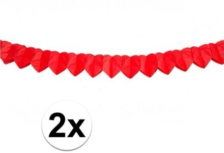 2 x hartjes slinger 2 meter rood