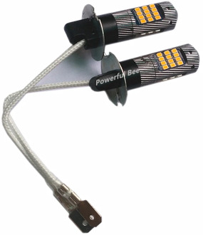 2 x New H3 42SMD 9.5W white yellow amber ice blue LED car fog lamp DRL lights bulb for Mazda 6 2003-15 Corolla 2003-10