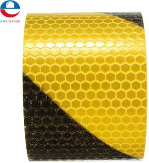 2 "X10' 3 Meter Zwart Geel Reflecterende Veiligheidswaarschuwing Conspicuity Tape Film Sticker Voor Auto 'S Regenjas Aankomst