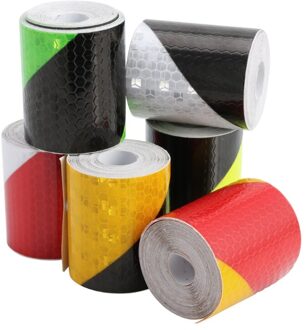 2 "X118" Reflecterende Veiligheid Tape Waarschuwing Lijm Techniek Markering Tape Sticker 03 rood wit