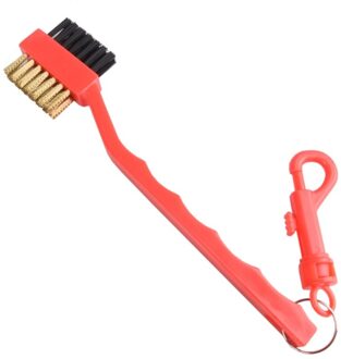 2 Zijdig Golf Borstel Schoen Plastic Cleaning Tool Messing Draden Borstel Cleaner