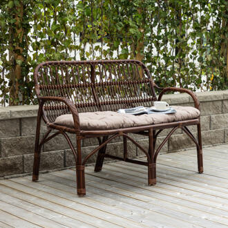 2-zits Tuinbank 'Albany' Rotan, kleur Bruin