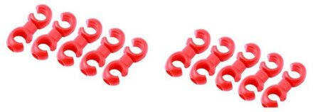 20/10 Pcs Fiets Mtb Mountainbike Raod Fietsonderdelen Rem Versnellingskabel Behuizing Roterende S-Haken C-Clips kabel-Cross 10 stk rood