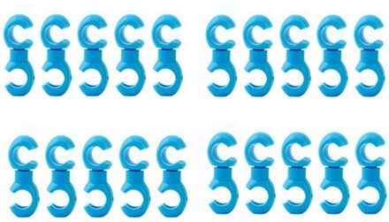 20/10 Pcs Fiets Mtb Mountainbike Raod Fietsonderdelen Rem Versnellingskabel Behuizing Roterende S-Haken C-Clips kabel-Cross 20 stk blauw