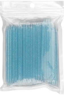 20/100 Stuks Herbruikbare Double End Kristal Stok Nail Art Cuticle Pusher Cuticle Remover Tool Pedicure Care Nagels Manicure gereedschap blauw(100stk)