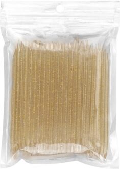 20/100 Stuks Herbruikbare Double End Kristal Stok Nail Art Cuticle Pusher Cuticle Remover Tool Pedicure Care Nagels Manicure gereedschap geel(100stk)