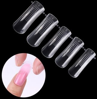 20/100Pcs Acryl Nail Art Mold Plastic Nail Tip Clip Vinger Extension Quick Building Mold Voor Nail Gel uv Led Nail Art Builder 100stk