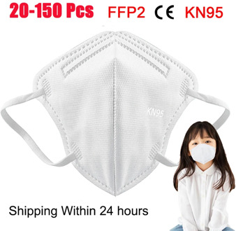 20-150 Pcs FFP2 Children's Masks 95% Filtration masque maske KN95 Kids Mask Protective Face Mask 3-15 Years Old Kids Mascarillas