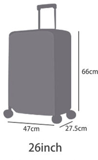 20/22/24/26/28 Transparante Bagage Cover Waterdichte Koffer Cover Reizen Pvc Verdikking Stofdichte Beschermhoes # H12 ^ transparant 26