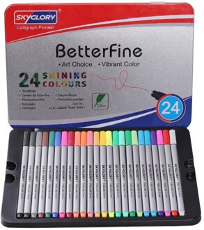 20/24/48/72/102Pcs 0.4Mm Fijne Tip Punt Tekenpen Set Fineliner Kleur pennen D08A 5AC105379-24