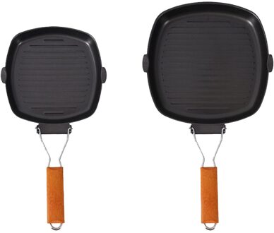 20/24Cm Non Stick Steak Koekenpan Pot Inklapbare Camping Barbecue Bbq Grill Koekenpan Bakken Pan Keuken Opvouwbare steak Pot