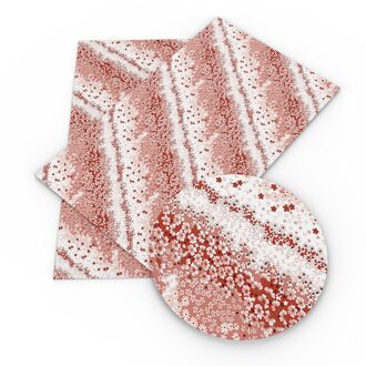 20*33Cm Roze Serie Bloem Faux Leer Stof Lakens Synthetische Vinyl Stof Voor Maken Handgemaakte Oorbellen Bogen, 1Yc14679 1116916