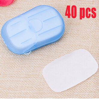 20 40 60 100 120 Stk/doos Reizen Hand Wassen Zeep Papier Multifunctionele Gesneden Schoonmaken Papier Wegwerp Boxed Mini Zeep 2doos-40stk