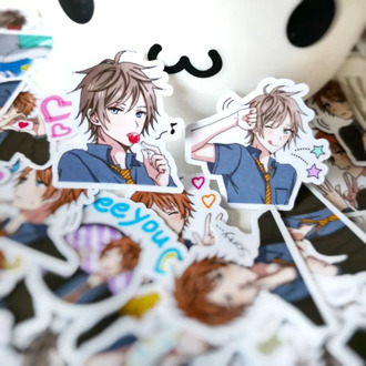 20/40pcs Sunshine Handsome Boy Sticker Diary Notebook Phone DIY Decorative Paper Stickers Craft Album