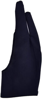 20.5 Cm Zwart Kunstenaar Tekening Handschoen Voor Elke Graphics Drawing Tablet 2 Vinger Anti-Fouling, zowel Voor Rechter-en Linkerhand