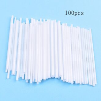 20/50/100 Stuks Pop Sucker Sticks Chocolate Cake Lolly Lolly Snoep Maken Mould Wit 100stk