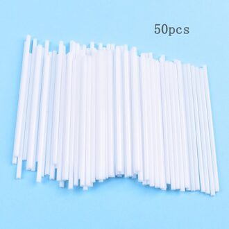 20/50/100 Stuks Pop Sucker Sticks Chocolate Cake Lolly Lolly Snoep Maken Mould Wit 50stk