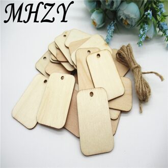 20/50/100pcs 52*35mm Natuurlijke Vierkante label opknoping patroon hout Scrapbooking Handgemaakte Carft voor home decoratie diy Q13 20stk