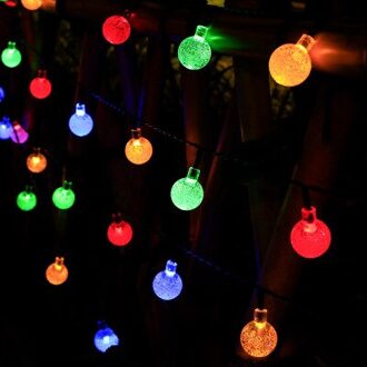 20/50 Leds Kristallen Bal 5M/7M Solar Lamp Power Led String Kerstverlichting Solar Slingers Tuin kerst Decor Voor Outdoor veelkleurig / 7M 50leds