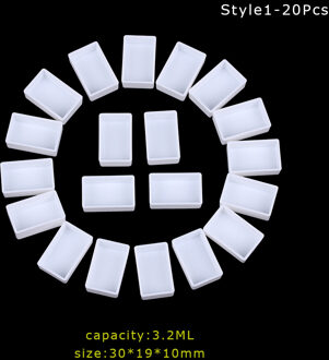 20/50 Pcs 0.5/3.2Ml Kunstenaars Lege Aquarel Verf Pannen Schilders Pigment Doos Acryl Opbergdoos Art Tekening Palet levert stijl 1