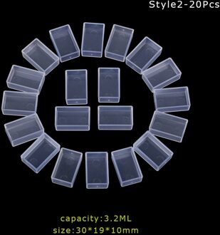 20/50Pcs 0.5/3.2Ml Verf Pannen Schilders Pigment Kunstenaars Lege Doos Handig Verf Case Art Palet levert Accessoires stijl 2