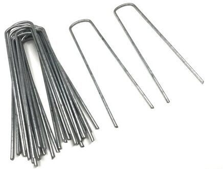 20/50x Haringen 20/50Pcs Voor Tuin Vergroening Gegalvaniseerd Staal Nail Plant Fixatie 150mm 50stk