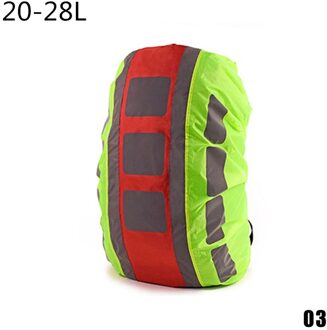 20-55L Reflecterende Rugzak Regendicht Cover Outdoor Riding Wandelen Rugzak Stofdicht Waterdicht Cover Sporttas Cover rood A-S(20-28L)