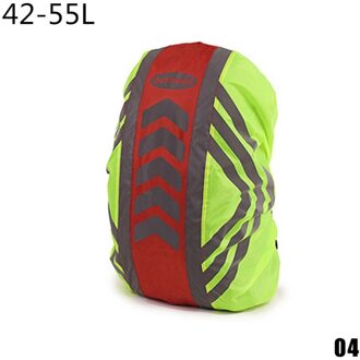 20-55L Reflecterende Rugzak Regendicht Cover Outdoor Riding Wandelen Rugzak Stofdicht Waterdicht Cover Sporttas Cover rood B-L(42-55L)