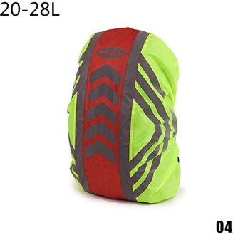 20-55L Reflecterende Rugzak Regendicht Cover Outdoor Riding Wandelen Rugzak Stofdicht Waterdicht Cover Sporttas Cover rood B-S(20-28L)