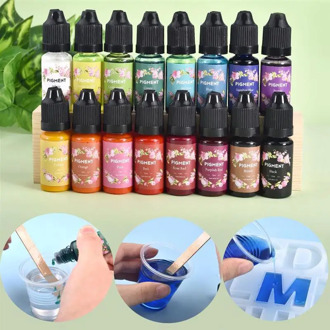 20 Bottles DIY Resin Pigment UV Resin Glue Coloring Epoxy Pigment Resin Oily Liquid Pigment Colorant For Crystal Jewelry Making
