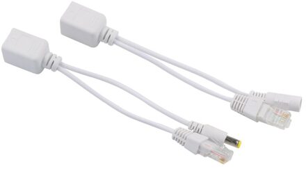 20 Cm I7s Bluetooth Headset Oplader Kabel Usb Naar 2dc2.0mm Power Cable Adapter Dc 5 V Supply Charge Voor I7s oortelefoon Biedt PoE wit