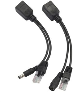 20 Cm I7s Bluetooth Headset Oplader Kabel Usb Naar 2dc2.0mm Power Cable Adapter Dc 5 V Supply Charge Voor I7s oortelefoon Biedt PoE zwart
