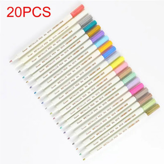 20 colors Acrylic Pens Marker Pens DIY Photo Album Paint Pen Write on Stones Glass Graffiti Drawing Pen School Office Supplies