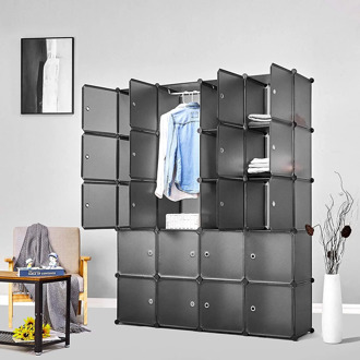 20 Doors Modern Storage Organizer Plastic Wardrobe Assembly Locker Plastic Clothes Cabinet Bedroom Wardrobe Closets Furniture