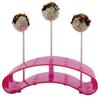 20 Gaten Cake Pop Lolly Stand Display Houder Bases Plank Diy Bakken Gereedschappen U-vormige Display Diy Bakvormen Taart Keuken gadgets Roze