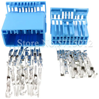 20 Hole Automotive CD Player Power Speaker Socket Audio Auto Connector Female Male For Honda Fit Buick MX5-A-20P-C