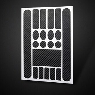 20 In 1 Krasbestendig Sticker Verwijderbare Universele Deel Guard Cover Zelfklevende Diy Fiets Sticker Paster Frame Protector koolstof zwart