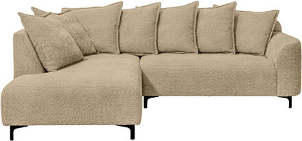 20% korting - Hoekbank Elsa Links - Stof Anthology - Taupe - 204x243x84 Cm