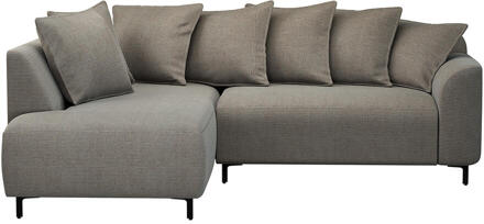 20% korting - Hoekbank Elsa Links - Stof Eden - Taupe - 204x243x84 Cm