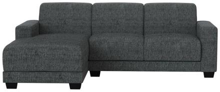 20% korting - Leen Bakker - Bank Aberdeen Met Chaise Longue Links - Kansas - Stof - Grijs - 158x238x84 Cm