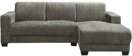 20% korting - Leen Bakker - Bank Aberdeen Met Chaise Longue Rechts - Cremona - Stof - Grijs - 158x238x84 Cm