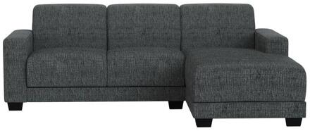 20% korting - Leen Bakker - Bank Aberdeen Met Chaise Longue Rechts - Kansas - Stof - Grijs - 158x238x84 Cm