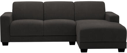 20% korting - Leen Bakker - Bank Aberdeen Met Chaise Longue Rechts - Preston - Antraciet - Stof - Grijs - 158x238x84 Cm