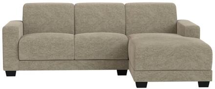 20% korting - Leen Bakker - Bank Aberdeen Met Chaise Longue Rechts - Rebel - Stof - Taupe - 158x238x84 Cm