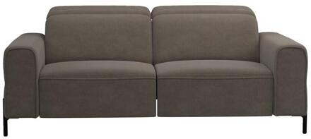 20% korting - Leen Bakker - Bank Dave 3-zits - Elektrisch Verstelbaar - Billy Joe - Stof - Grijs - 105x198x79 Cm