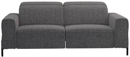 20% korting - Leen Bakker - Bank Dave 3-zits - Elektrisch Verstelbaar - Chacha - Stof - Grijs - 105x198x79 Cm